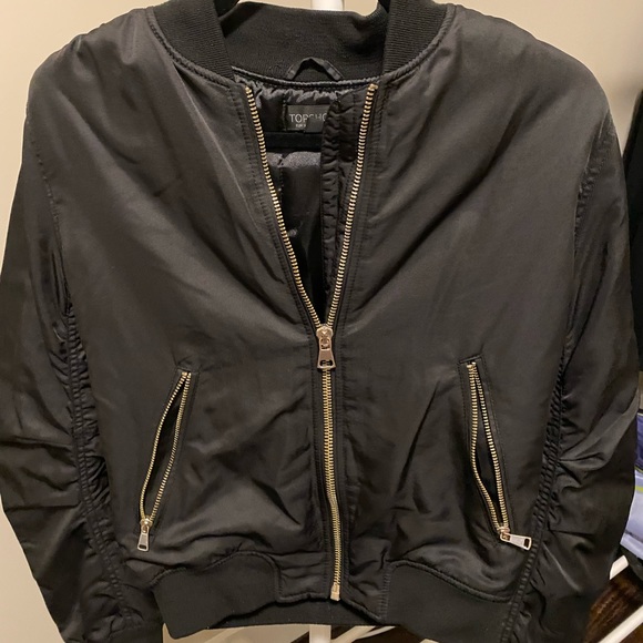 Black Bomber Jacket - Picture 2 of 3